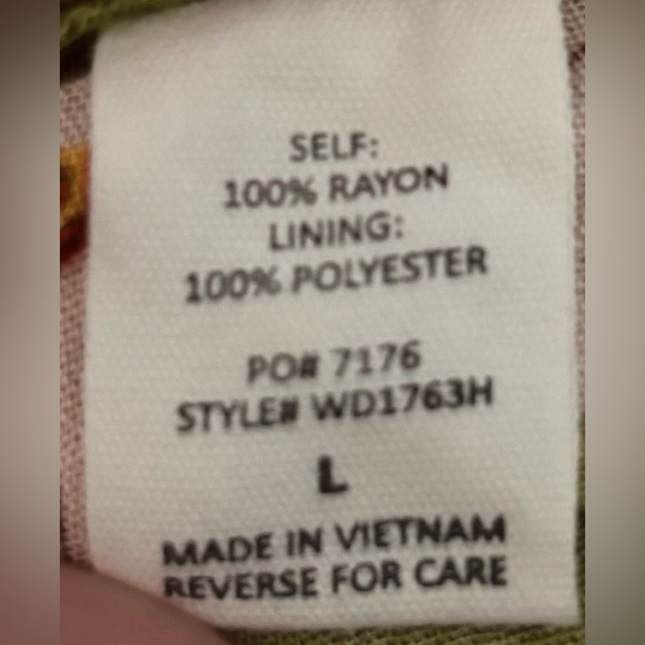 Anthropologie Timing Green Floral Maxi Dress NWT Large Boho Cottagecore Beach - Picture 4 of 5